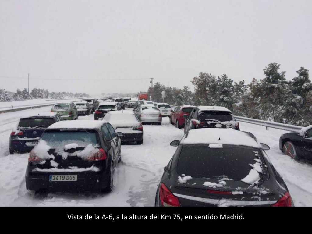 Vista de la A-6, a la altura del Km 75, en sentido Madrid.