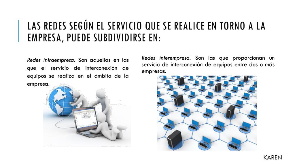 Las REDES SEGÚN EL SERVICIO QUE SE REALICE EN TORNO A LA EMPRESA, PUEDE SUBDIVIDIRSE EN: