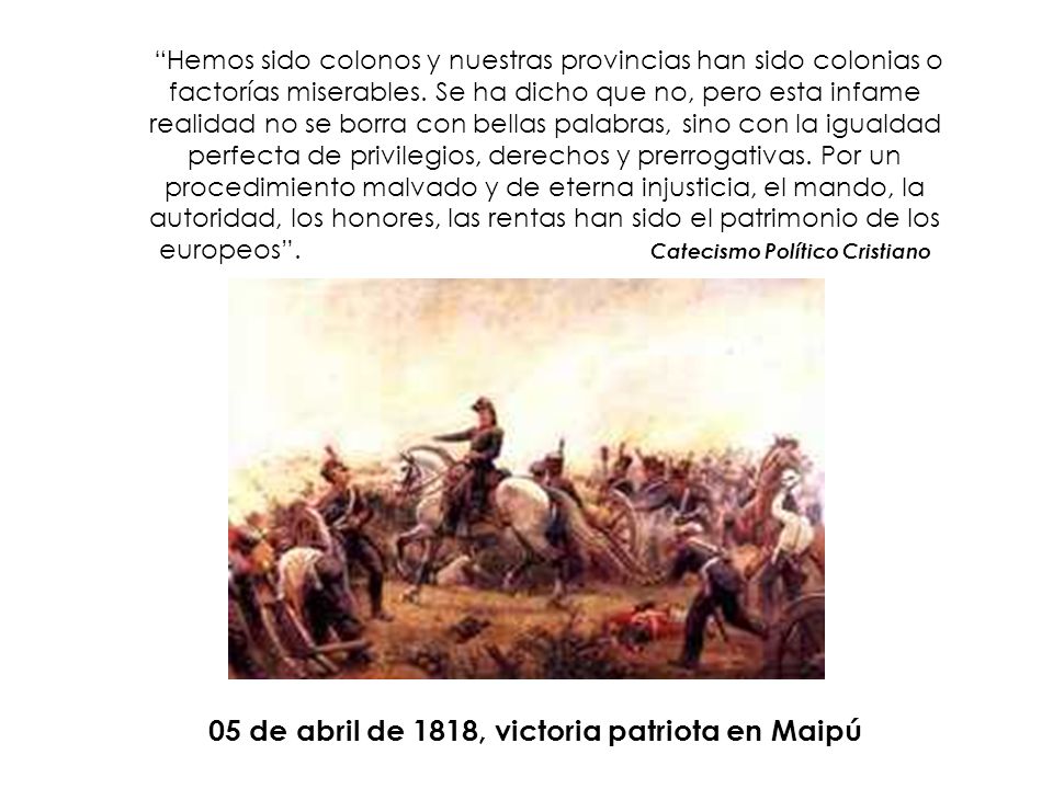 05 de abril de 1818, victoria patriota en Maipú