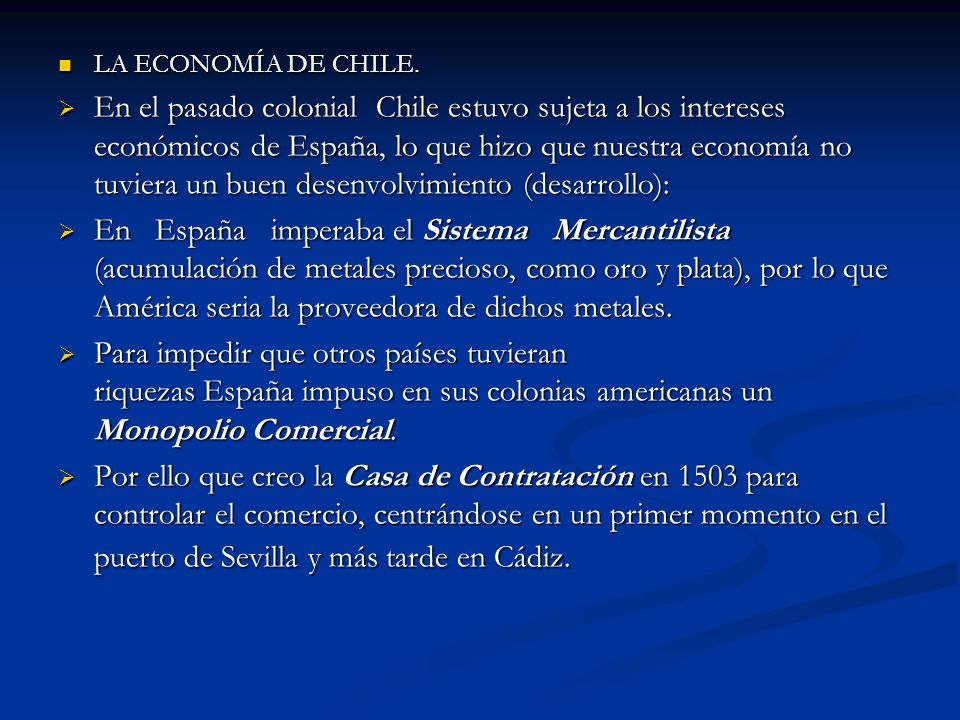 LA ECONOMÍA DE CHILE.