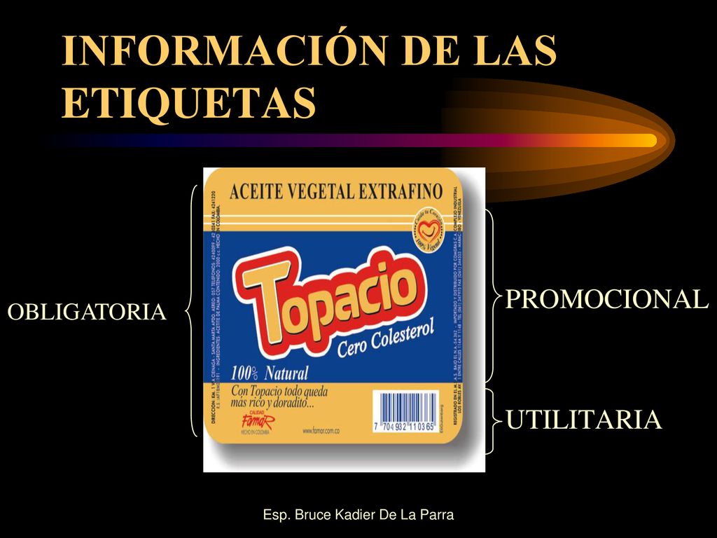 INFORMACIÓN DE LAS ETIQUETAS