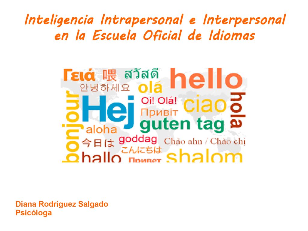 Inteligencia Intrapersonal e Interpersonal en la Escuela Oficial de Idiomas