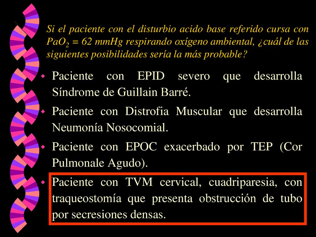 Paciente con EPID severo que desarrolla Síndrome de Guillain Barré.