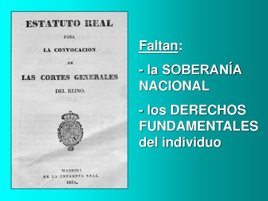 Faltan: - la SOBERANÍA NACIONAL - los DERECHOS FUNDAMENTALES del individuo