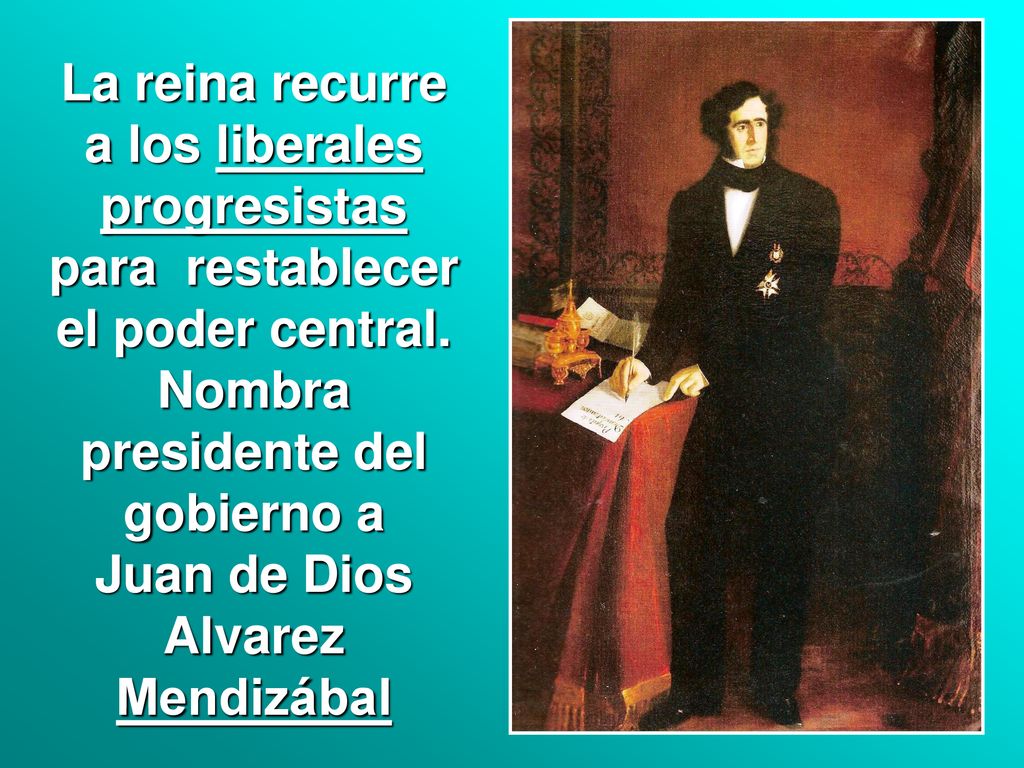 La reina recurre a los liberales progresistas para restablecer el poder central.