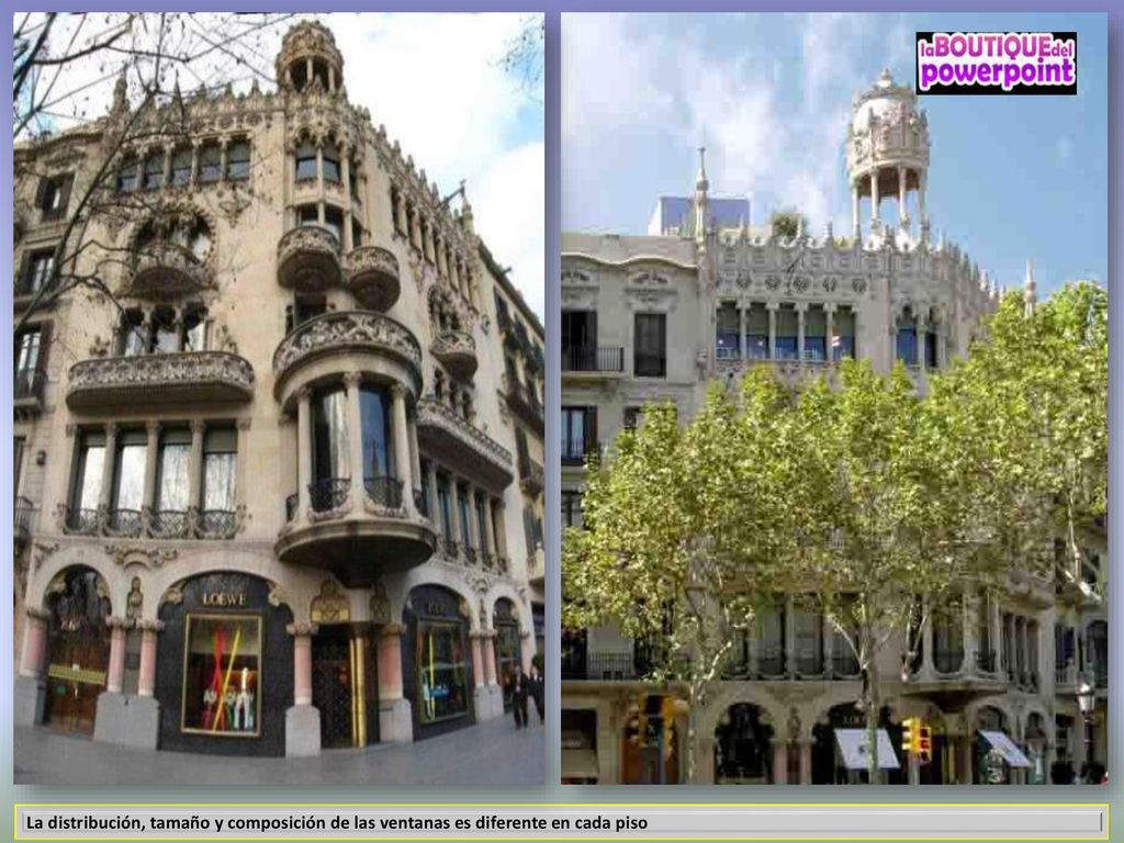 La distribución, tamaño y composición de las ventanas es diferente en cada piso