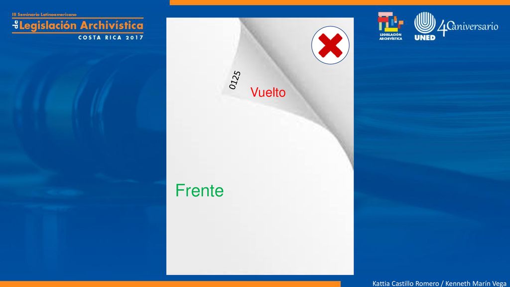 0125 Vuelto Frente Kattia Castillo Romero / Kenneth Marín Vega