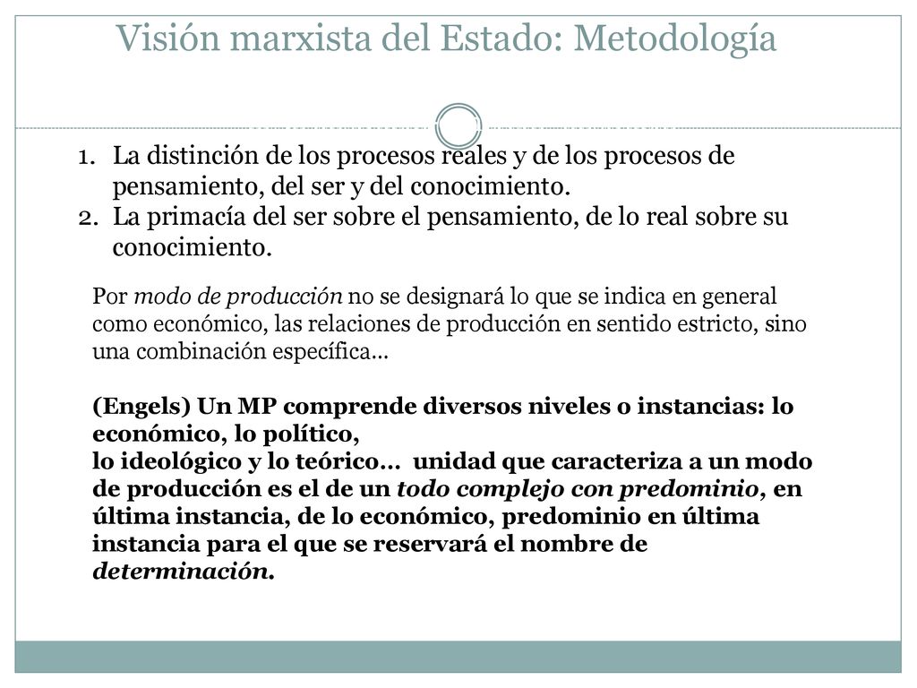 1Visión marxista del Estado: Metodologíacia (estudio): de lo abstracto-concreto -abstracto