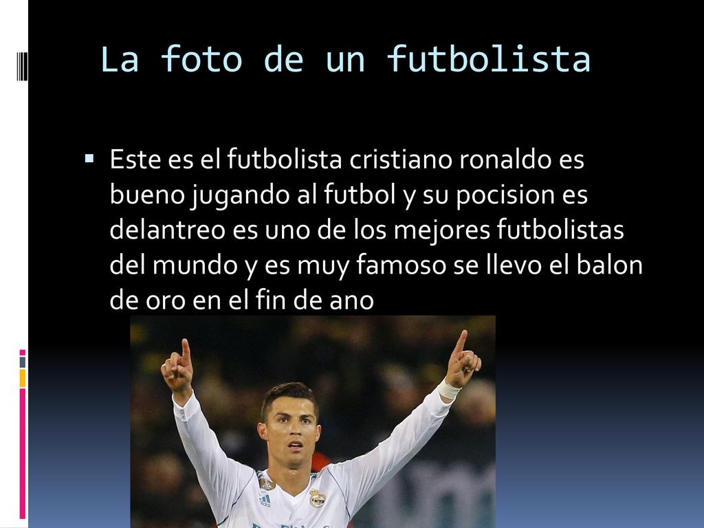 La foto de un futbolista