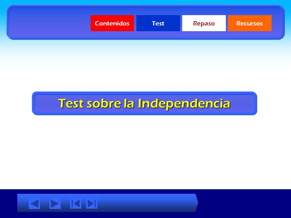 Test sobre la Independencia