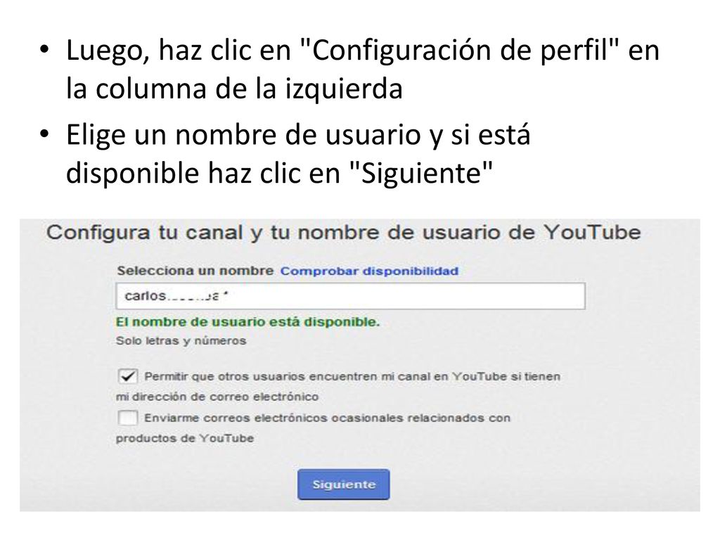 Luego, haz clic en Configuración de perfil en la columna de la izquierda