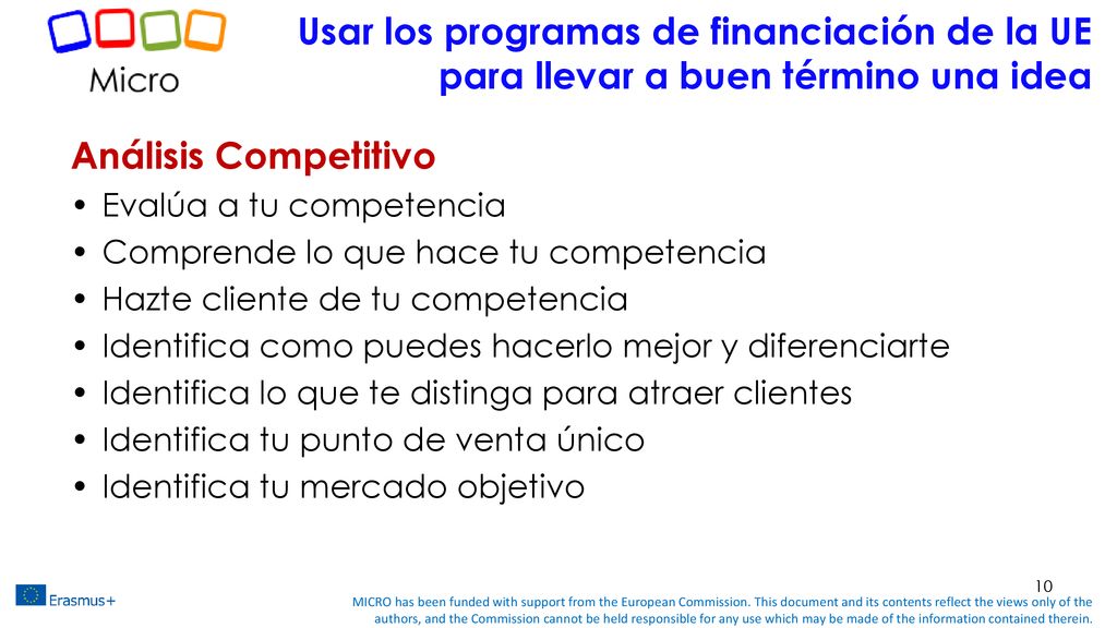 Usar los programas de financiación de la UE para llevar a buen término una idea