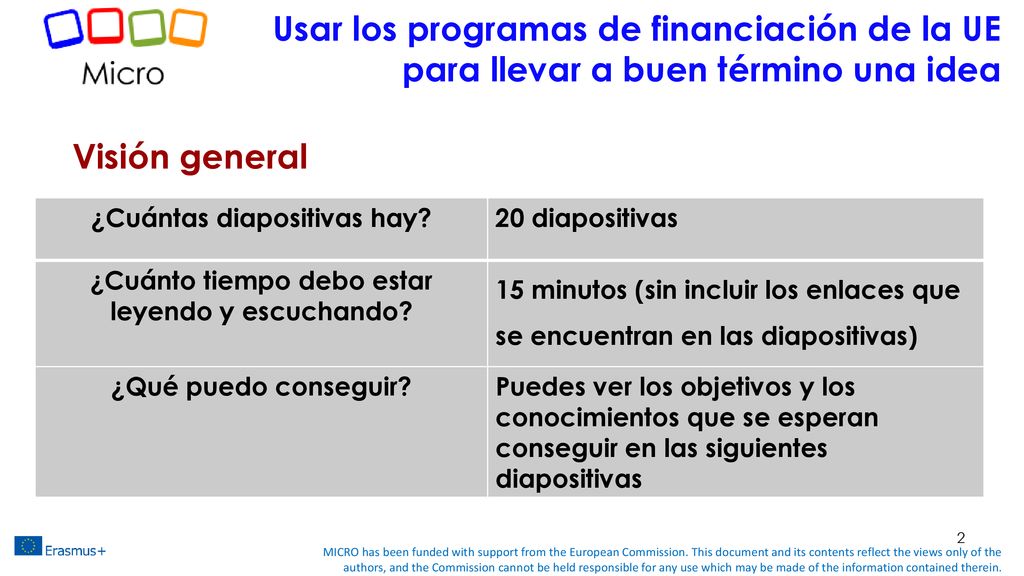 Usar los programas de financiación de la UE para llevar a buen término una idea