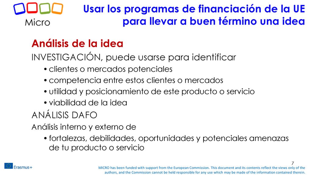 Usar los programas de financiación de la UE para llevar a buen término una idea