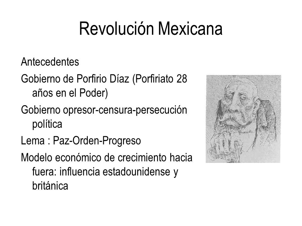 Revolución Mexicana Antecedentes