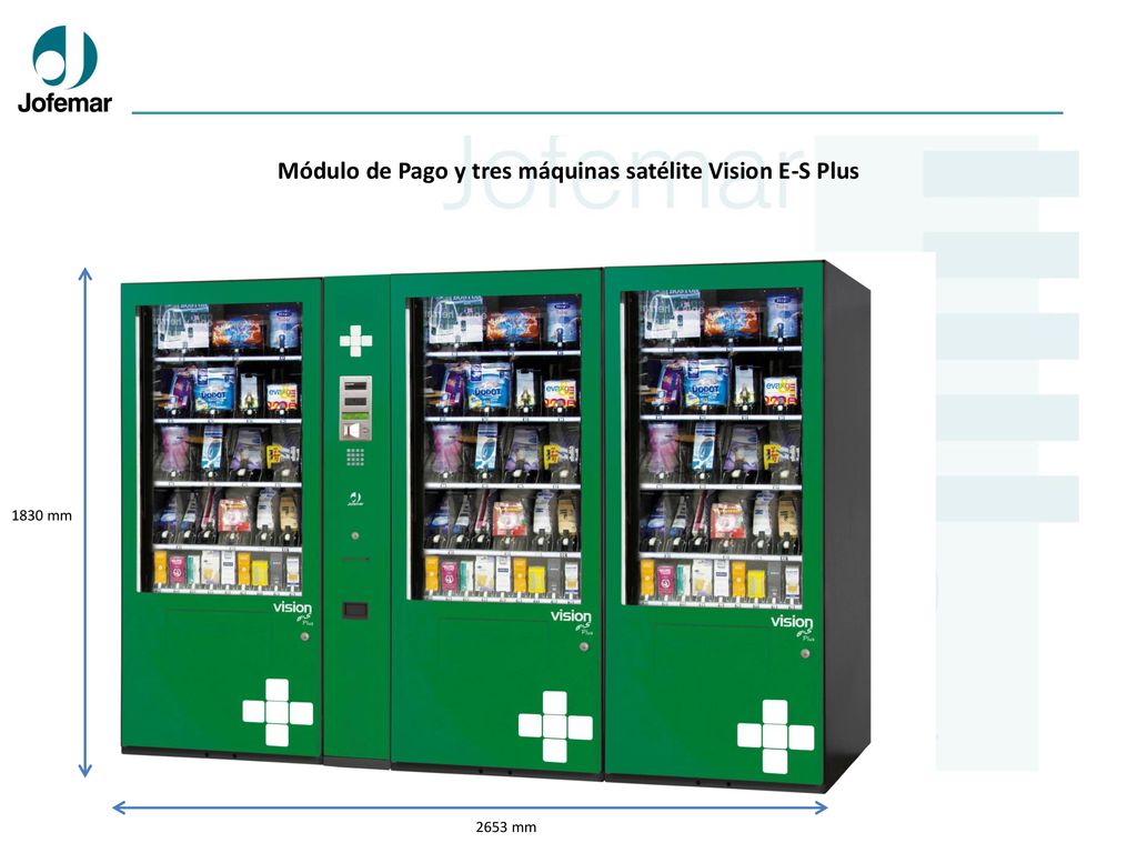 Módulo de Pago y tres máquinas satélite Vision E-S Plus