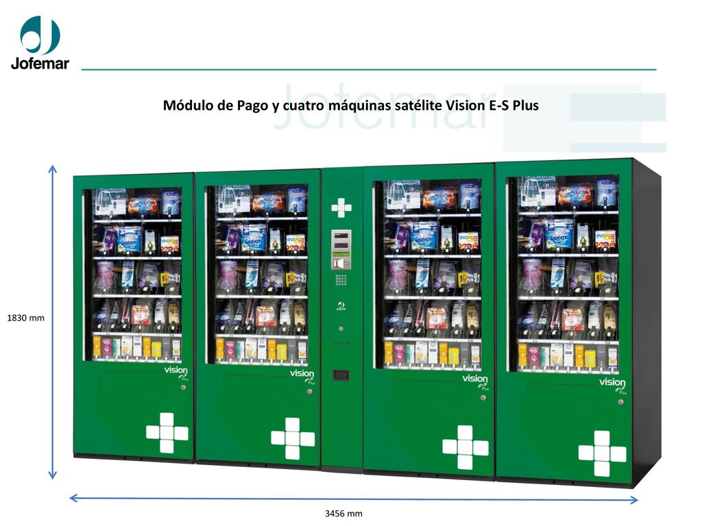Módulo de Pago y cuatro máquinas satélite Vision E-S Plus