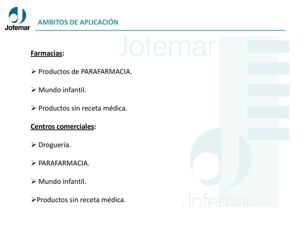 Productos de PARAFARMACIA. Mundo infantil.