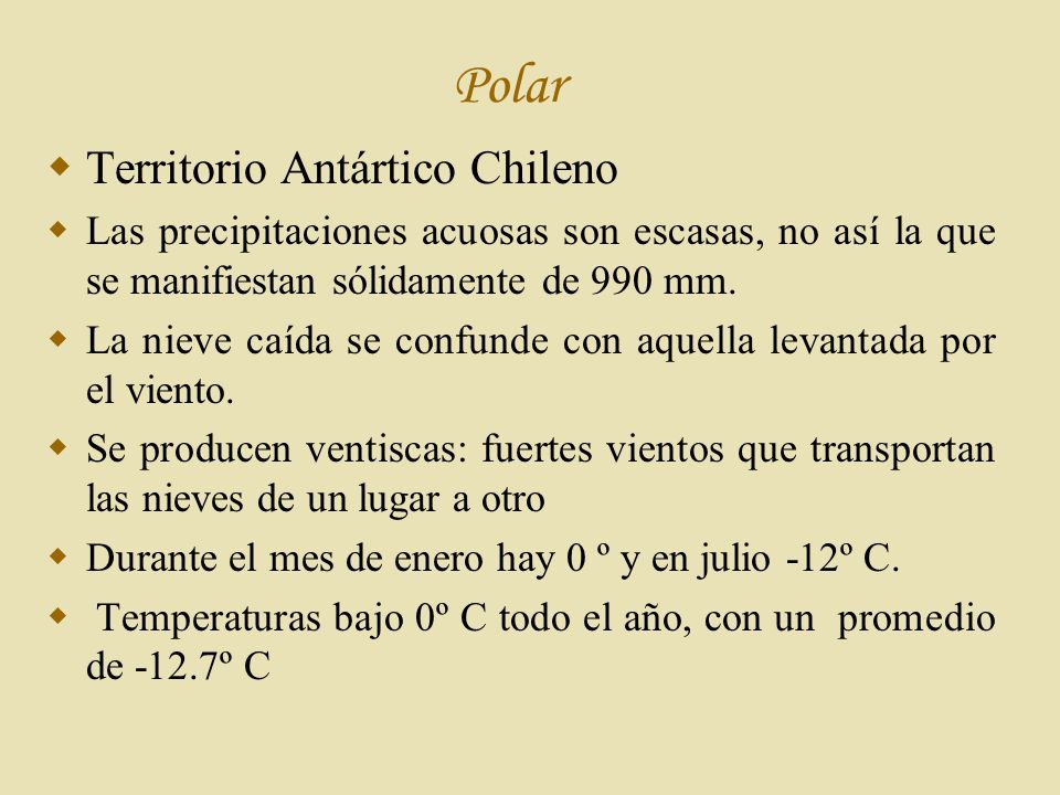 Polar Territorio Antártico Chileno