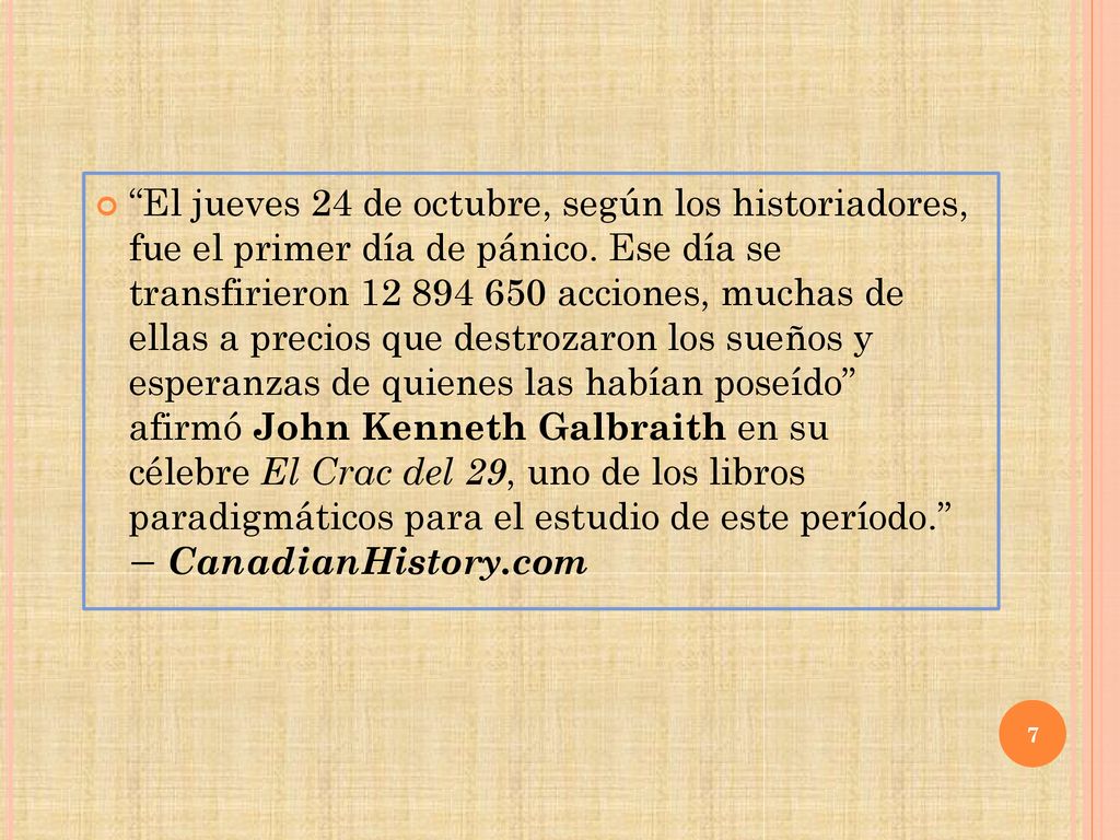 El jueves 24 de octubre, según los historiadores, fue el primer día de pánico.