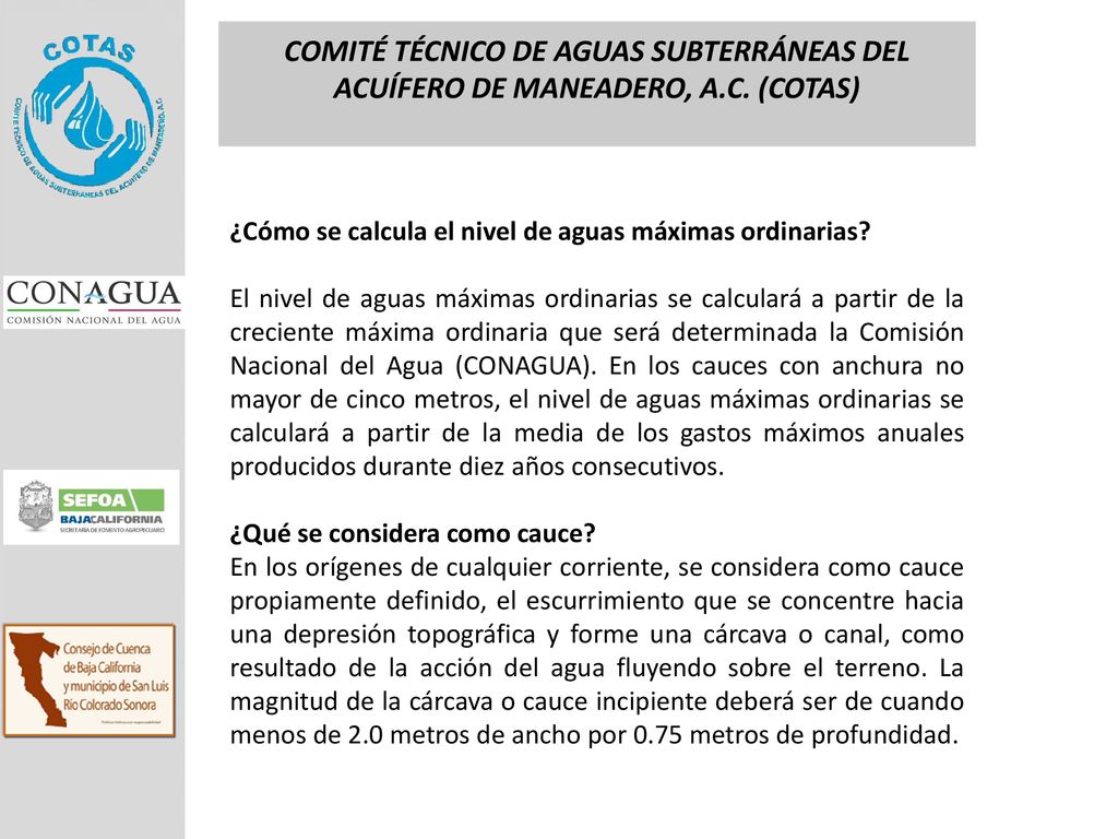 COMITÉ TÉCNICO DE AGUAS SUBTERRÁNEAS DEL ACUÍFERO DE MANEADERO, A. C