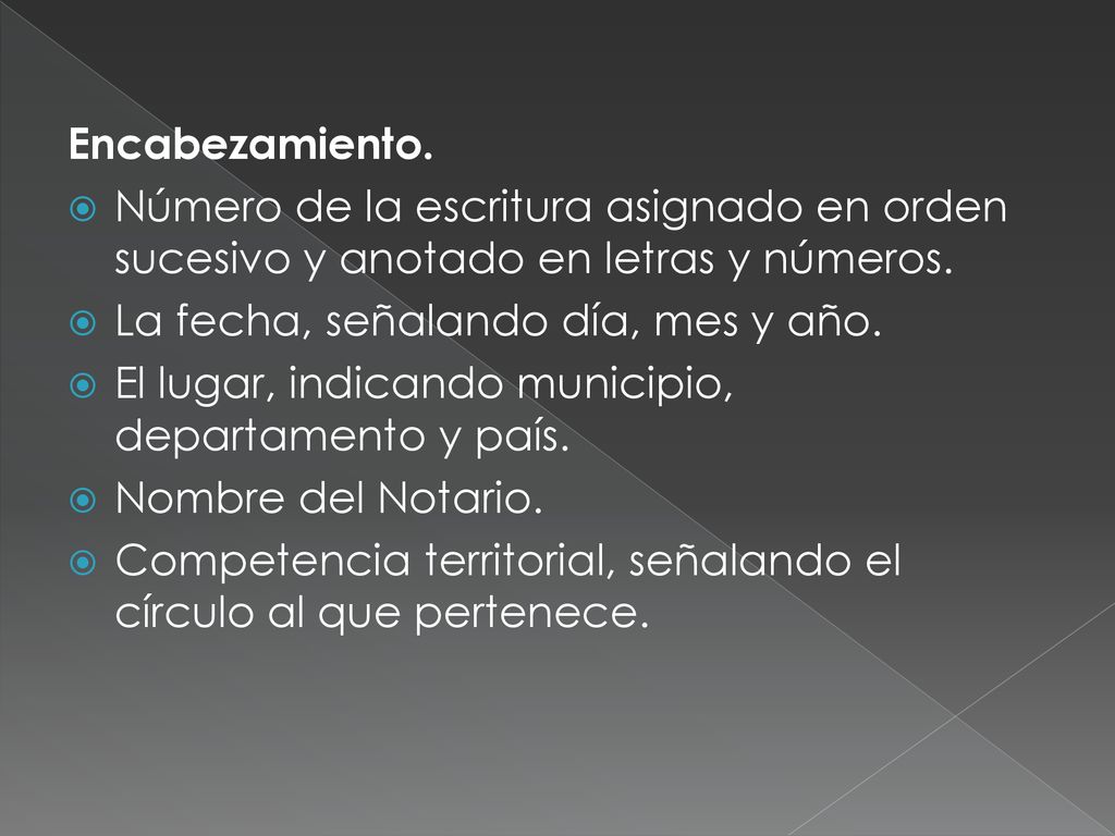 Encabezamiento. Número de la escritura asignado en orden sucesivo y anotado en letras y números. La fecha, señalando día, mes y año.