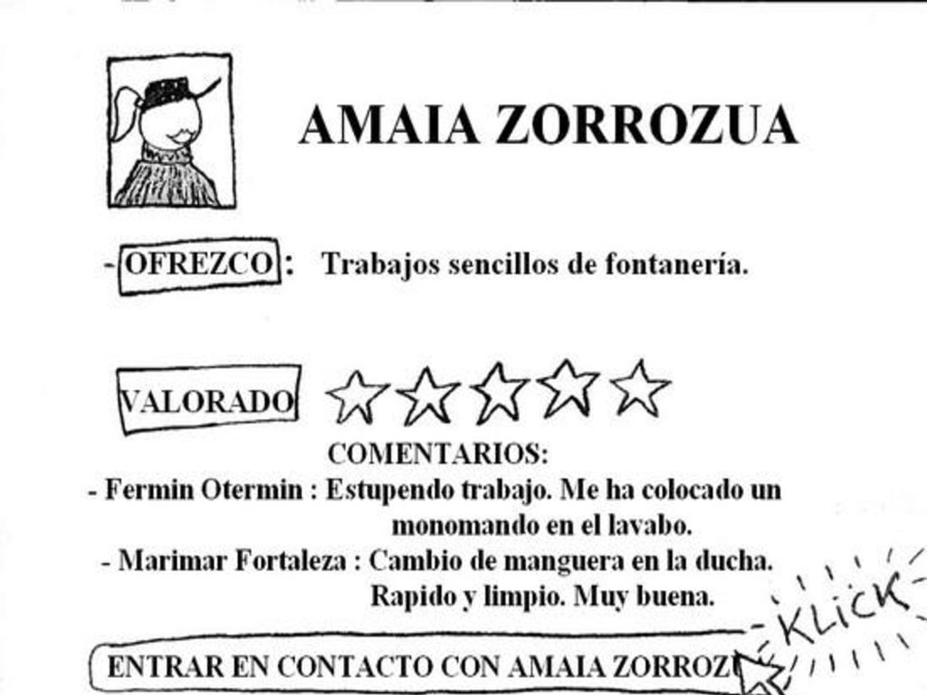 Encuentra la ficha de Amaia Zorrozua, a la cual le encanta la fontaneria y lo anuncia en las ofertas de TrukeAdos.