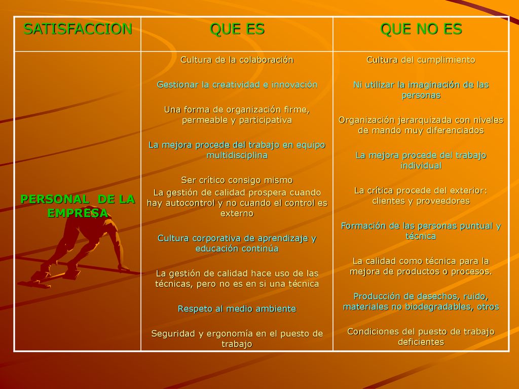 SATISFACCION QUE ES QUE NO ES PERSONAL DE LA EMPRESA
