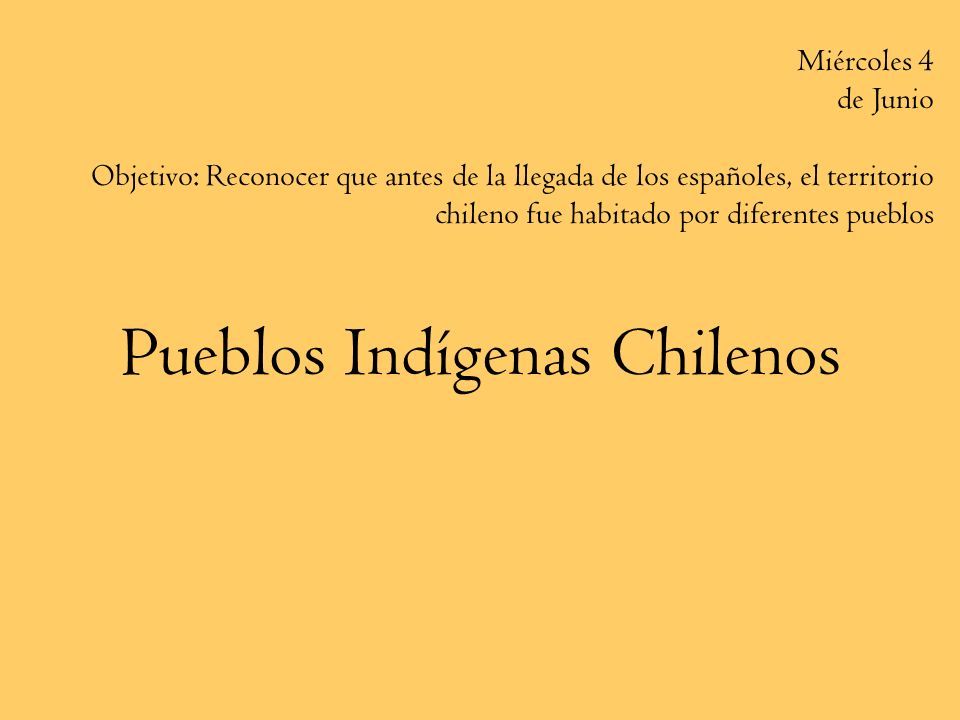 Pueblos Indígenas Chilenos