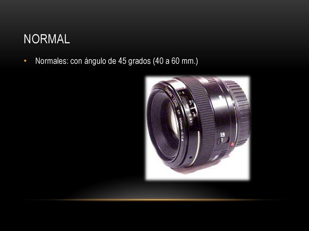 Normal Normales: con ángulo de 45 grados (40 a 60 mm.)