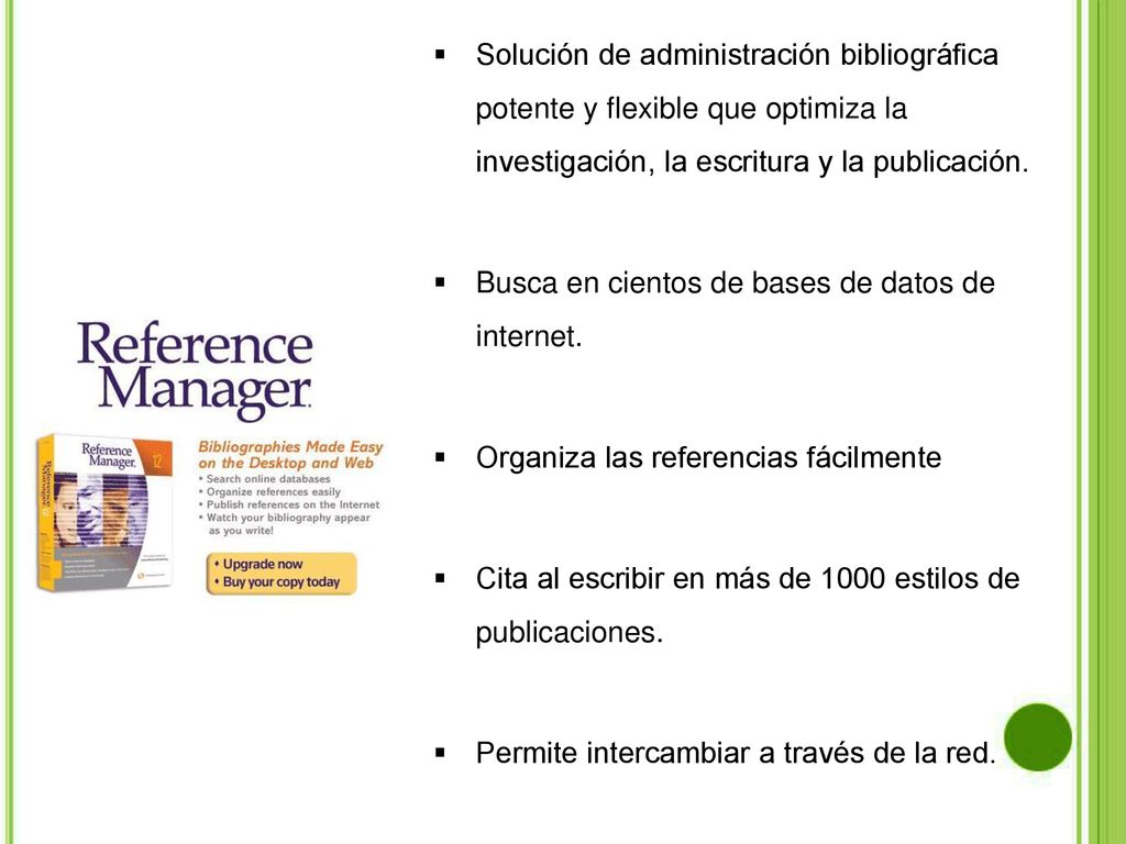 Solución de administración bibliográfica potente y flexible que optimiza la investigación, la escritura y la publicación.