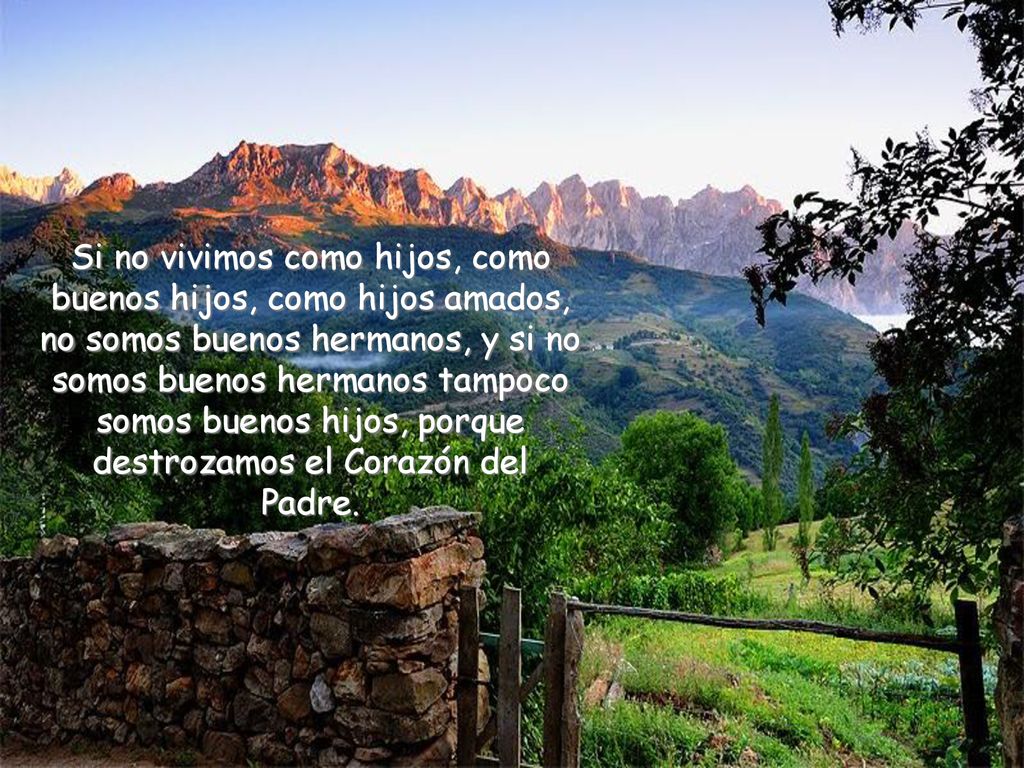 Si no vivimos como hijos, como buenos hijos, como hijos amados, no somos buenos hermanos, y si no somos buenos hermanos tampoco somos buenos hijos, porque destrozamos el Corazón del Padre.