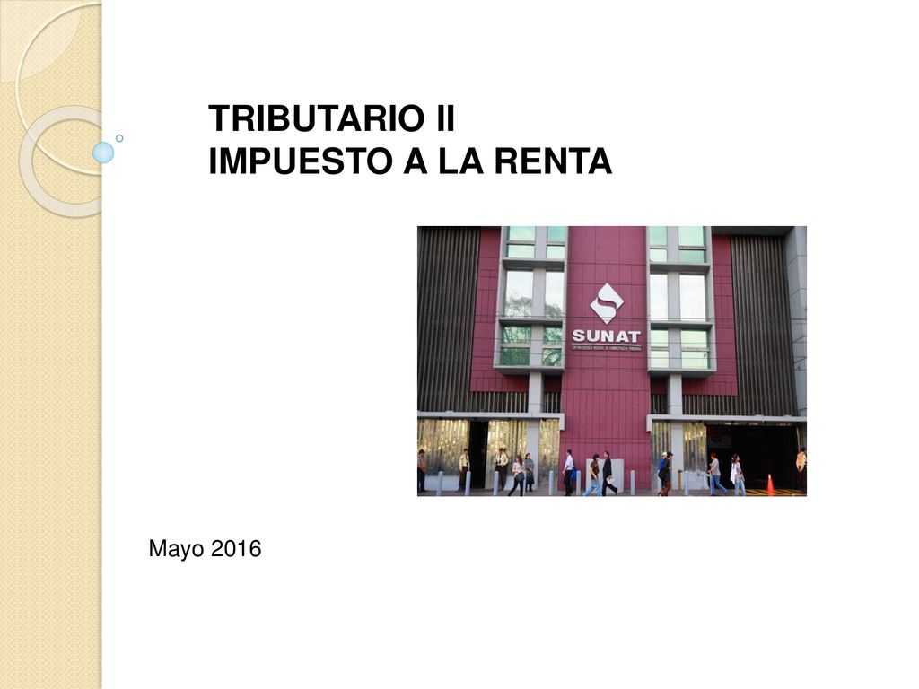 MAD CS TRIBUTARIO II IMPUESTO A LA RENTA Mayo 2016