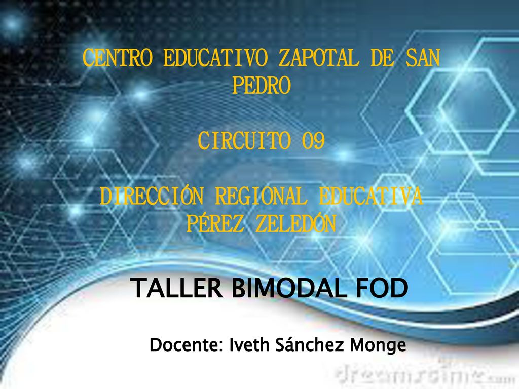 TALLER BIMODAL FOD CENTRO EDUCATIVO ZAPOTAL DE SAN PEDRO CIRCUITO 09