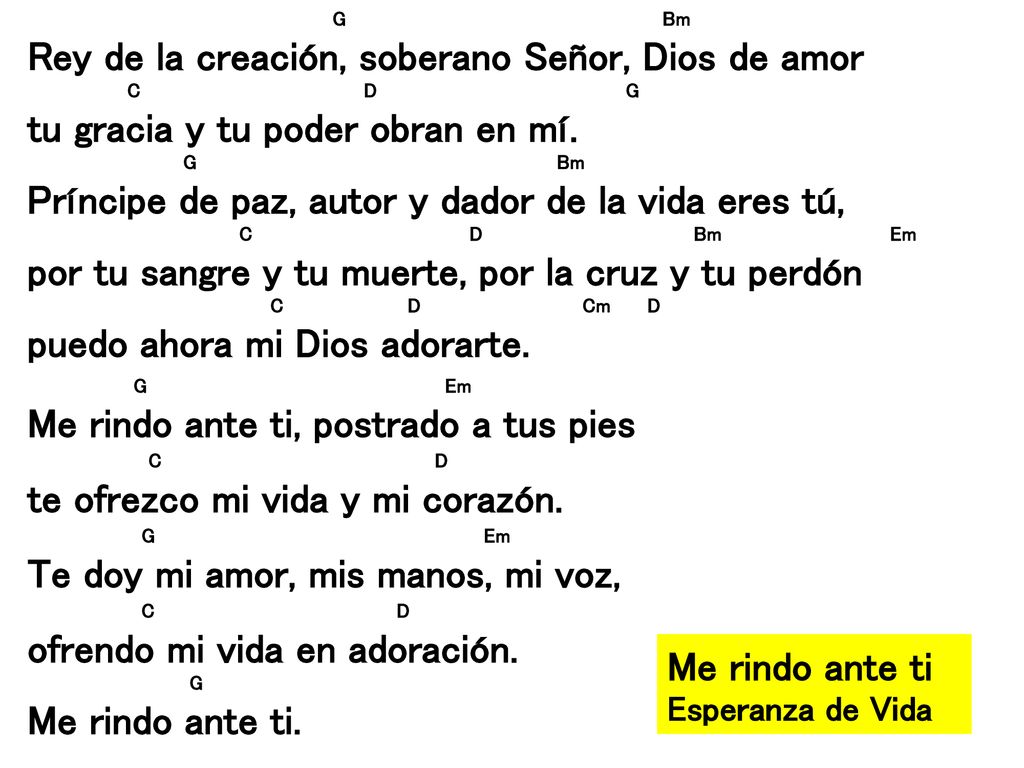 Rey de la creación, soberano Señor, Dios de amor