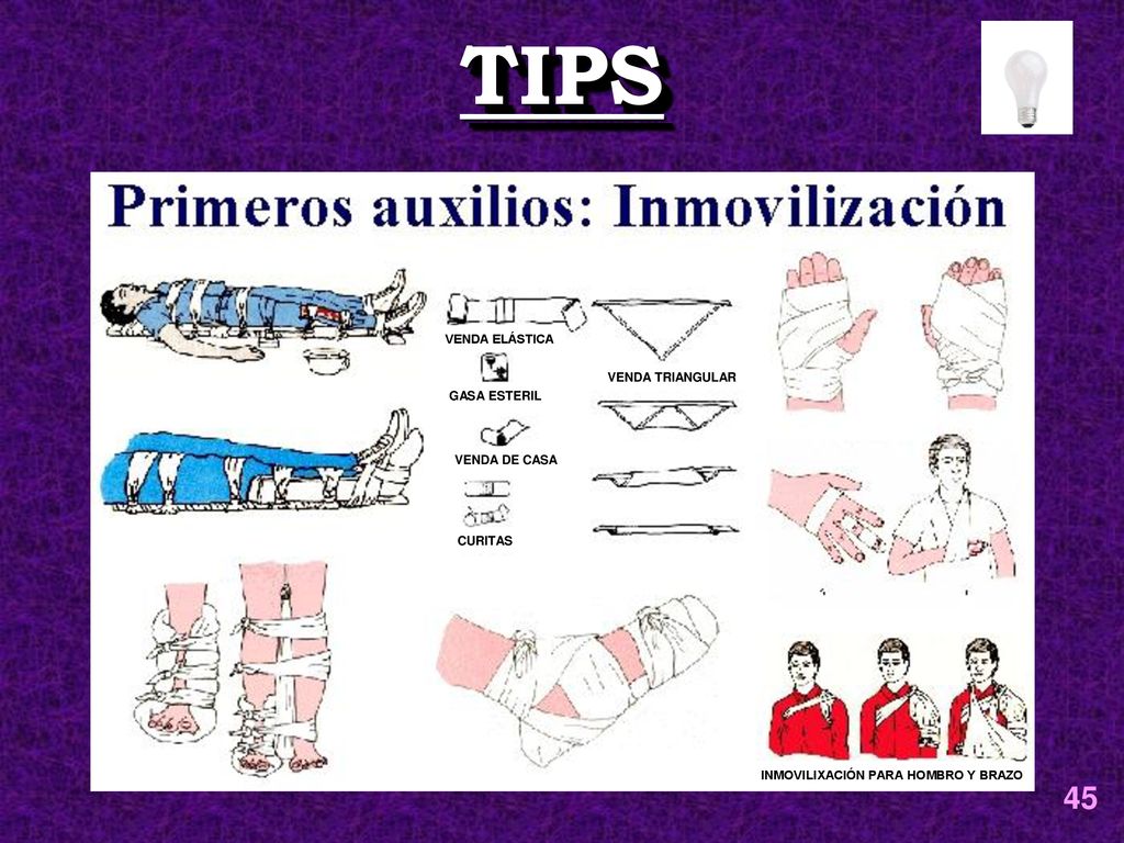 TIPS 45 VENDA ELÁSTICA VENDA TRIANGULAR GASA ESTERIL VENDA DE CASA