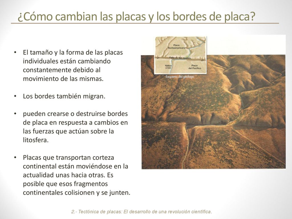 ¿Cómo cambian las placas y los bordes de placa