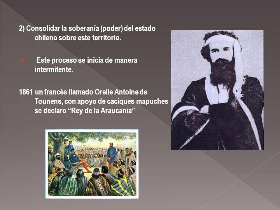 2) Consolidar la soberanía (poder) del estado chileno sobre este territorio.