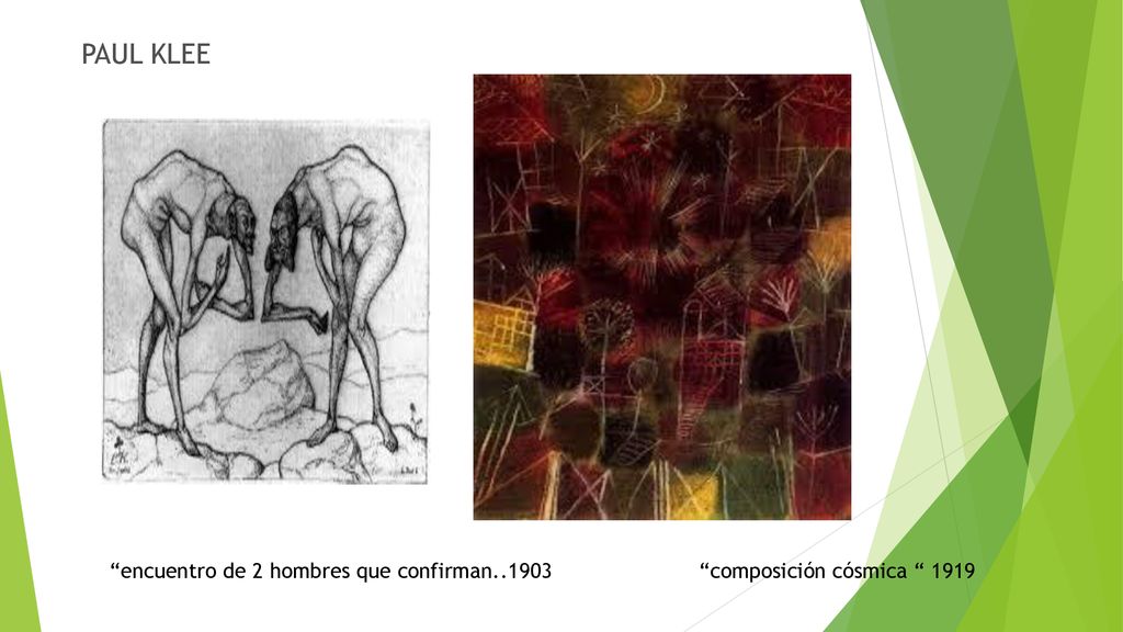 PAUL KLEE encuentro de 2 hombres que confirman composición cósmica 1919