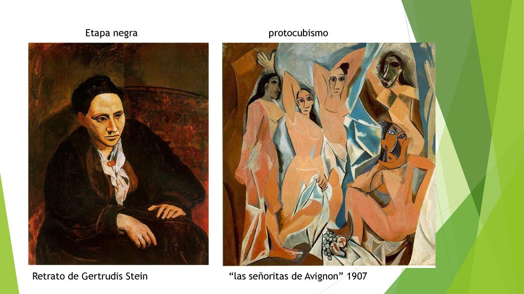 Etapa negra protocubismo Retrato de Gertrudis Stein las señoritas de Avignon 1907
