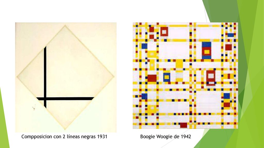 Compposicion con 2 líneas negras 1931 Boogie Woogie de 1942