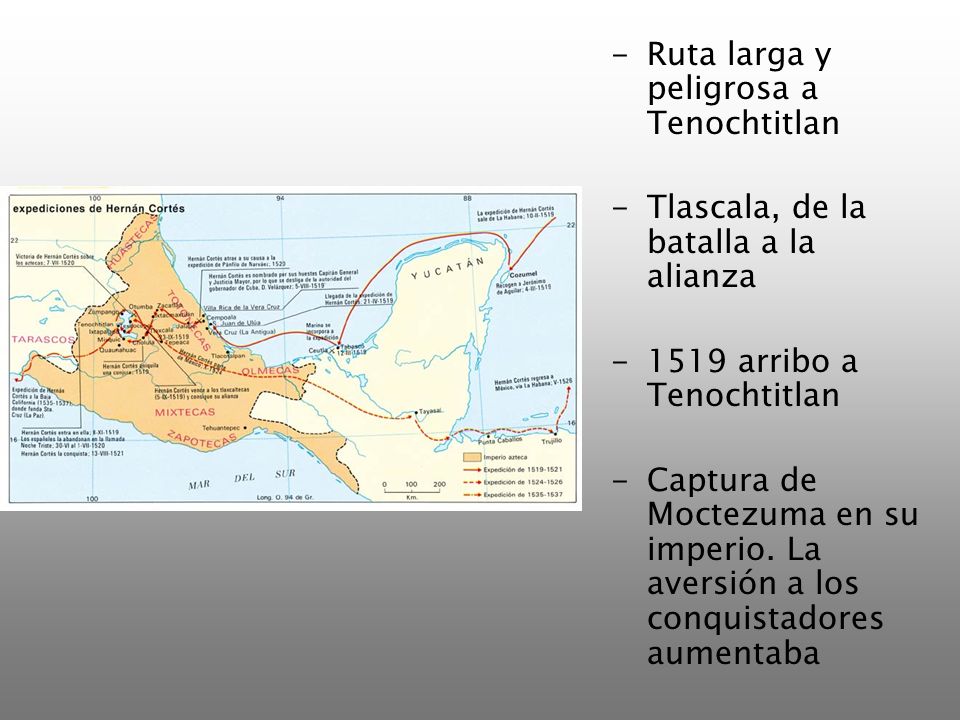 Ruta larga y peligrosa a Tenochtitlan