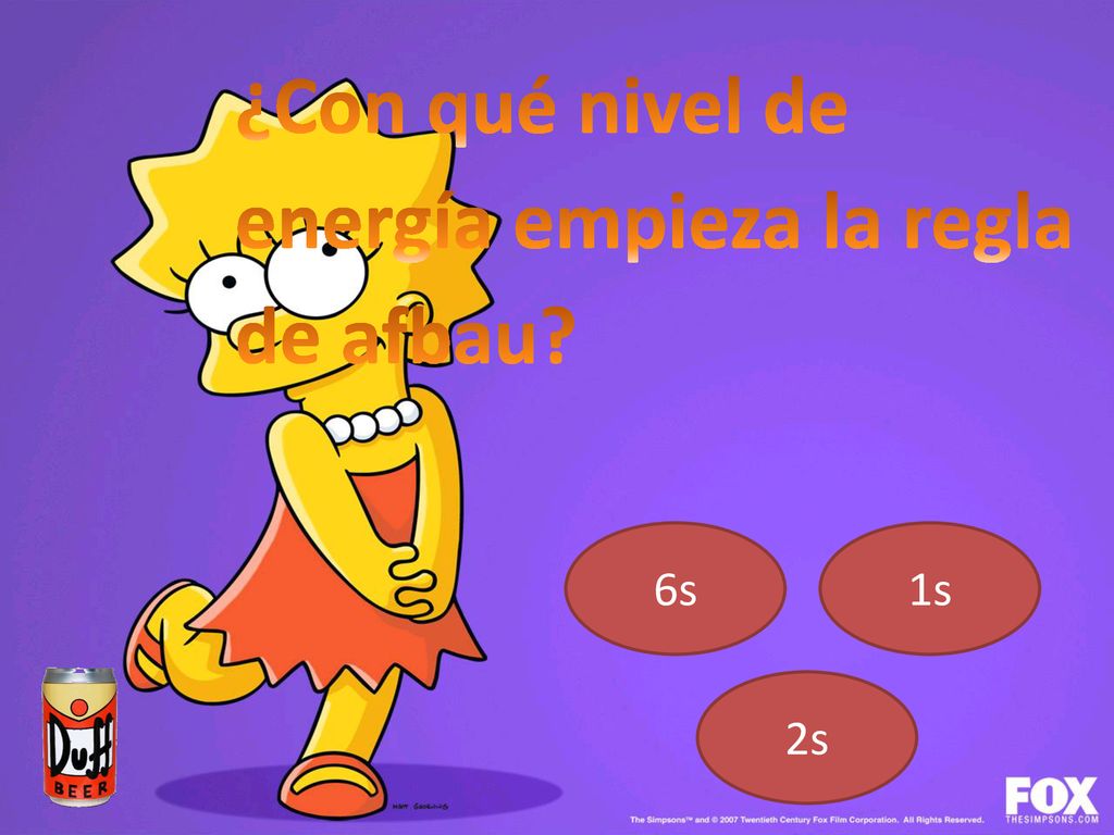 ¿Con qué nivel de energía empieza la regla de afbau