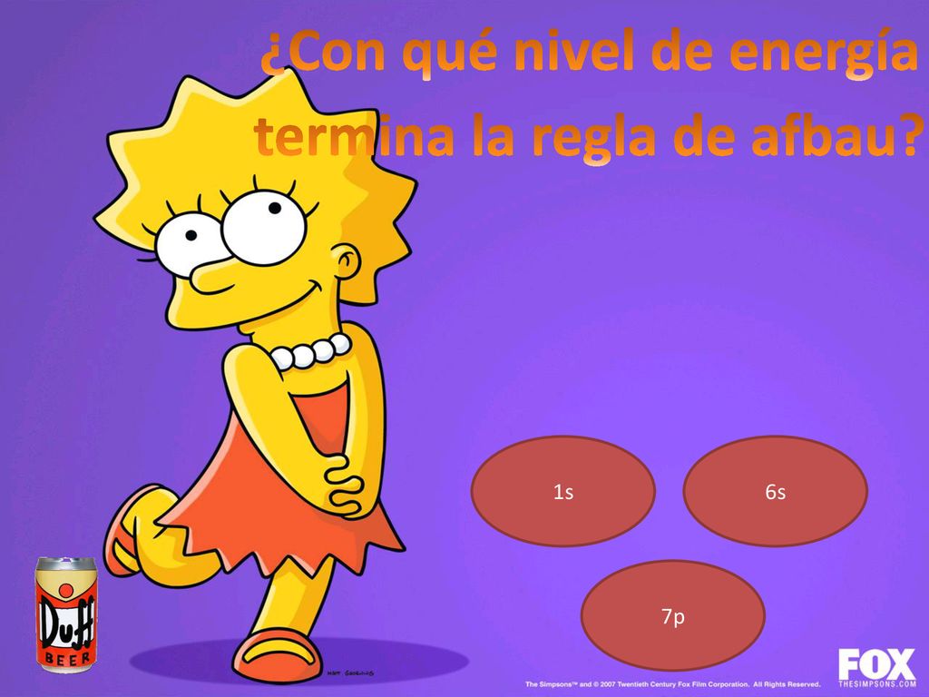 ¿Con qué nivel de energía termina la regla de afbau