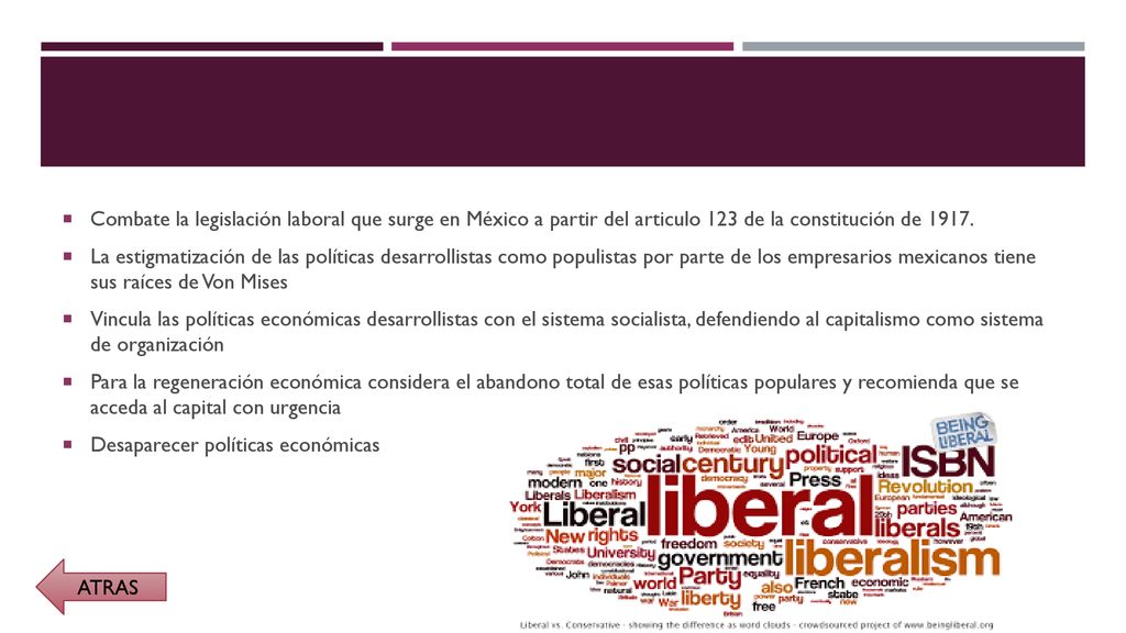 Combate la legislación laboral que surge en México a partir del articulo 123 de la constitución de 1917.
