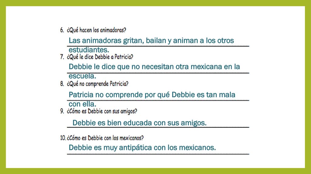 Las animadoras gritan, bailan y animan a los otros estudiantes.
