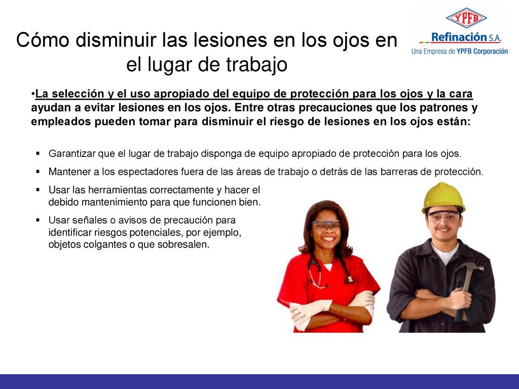 Cómo disminuir las lesiones en los ojos en el lugar de trabajo