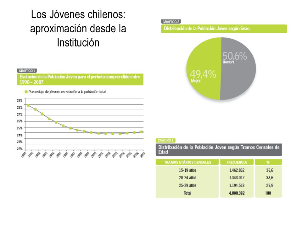 Los Jóvenes chilenos: aproximación desde la Institución