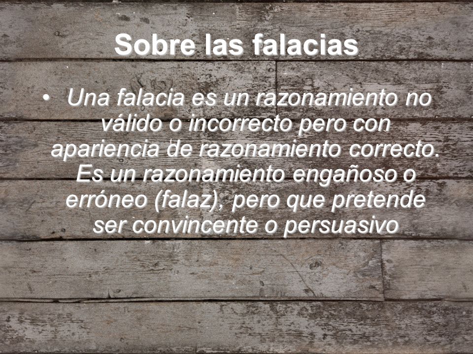 Sobre las falacias