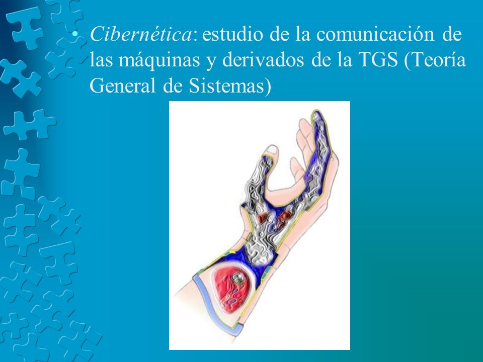 Cibernética: estudio de la comunicación de las máquinas y derivados de la TGS (Teoría General de Sistemas)